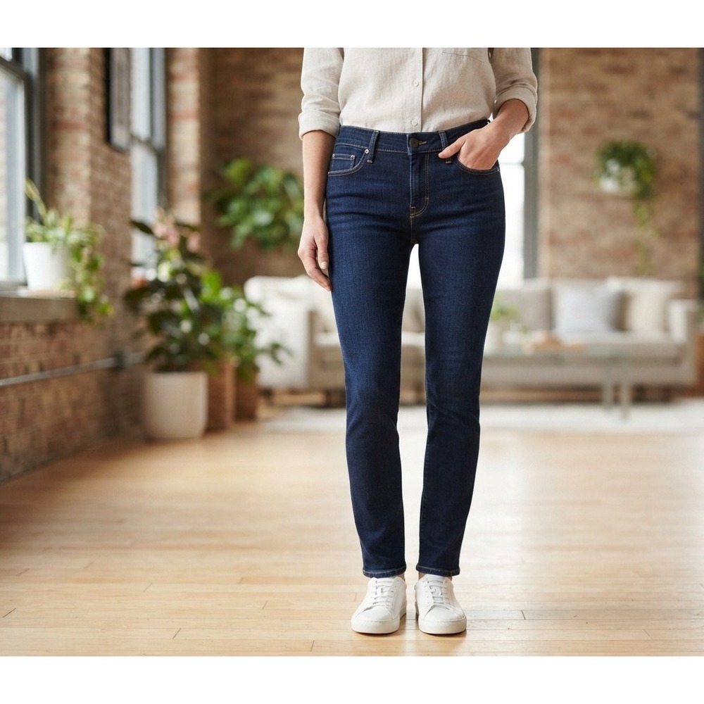 Levis 711 Skinny Jeans Dark Wash Indigo Stretch Denim W29 L30